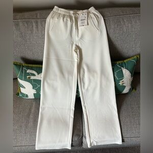 Zara Cream Elastic Waist Pants